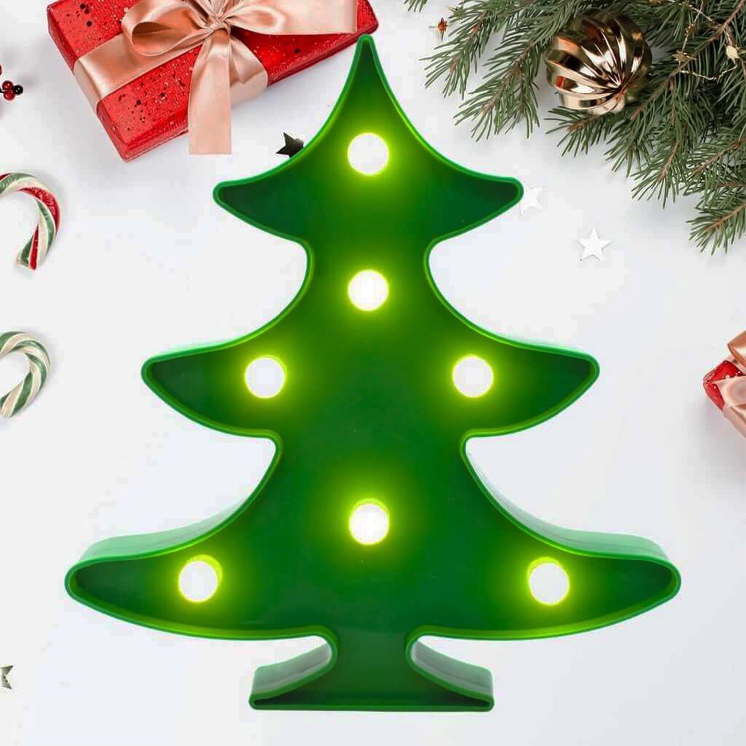 Christmas Tree Shape LED Decorative Night Light (1 Pc) Christmas Tree Shape LED Decorative Night Light (1 Pc)
